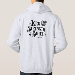 Moletom O Senhor é minha Força & Realeza Escudo 
