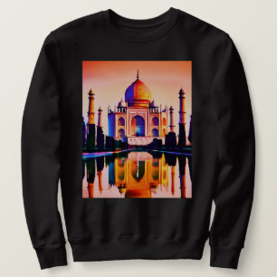 Moletom O Taj Mahal contra um céu sunset