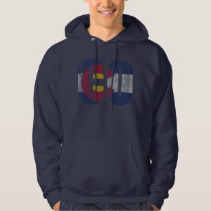 Moletom O vintage desvanece-se a bandeira CO de Colorado