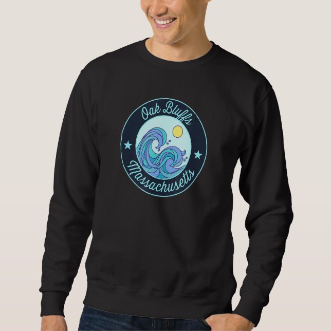Moletom Oak Bluffs Mãe Massachusetts Souvenir Surf náutico (Frente)
