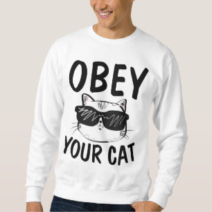 Moletom OBEDEÇAM SEU GATO, T-shirts Engraçadas
