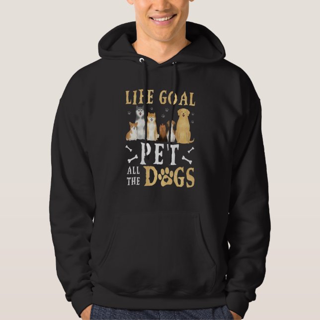 Moletom Objetivo de Vida Acariciar Todos os Cães para o Cã (Frente)