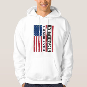 Moletom Obrigado Veteranos Design de Vetor de Bandeira Ang