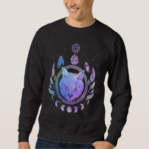 Moletom Occult Cat Magic Symbol Wicca Gótico Cats Esoteric