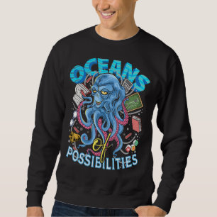 Moletom Oceanos De Octopus De Possibilidades Verão Leitura