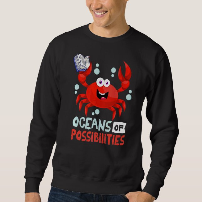 Moletom Oceanos De Possibilidades De Caranguejo De Verão D (Frente)