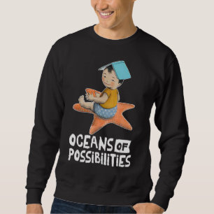 Moletom Oceanos De Possibilidades Peixes Animais Do Mar Re