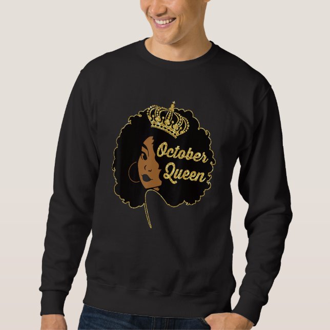 Moletom October Black Queen Shirt October Queen (Frente)