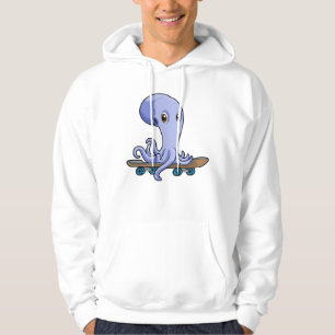 Moletom Octopus como skater com skate