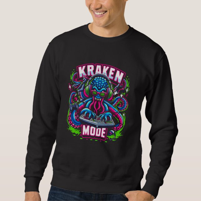 Moletom Octopus de jogador no modo Kraken para fones de ou (Frente)