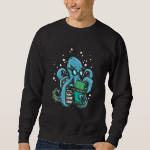 Moletom Octopus Reader Bookworm Deep Sea Kraken Literatura
