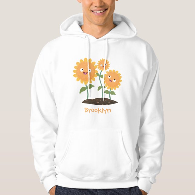 Moletom Óculos de desenho animados bonitos e felizes (Frente)