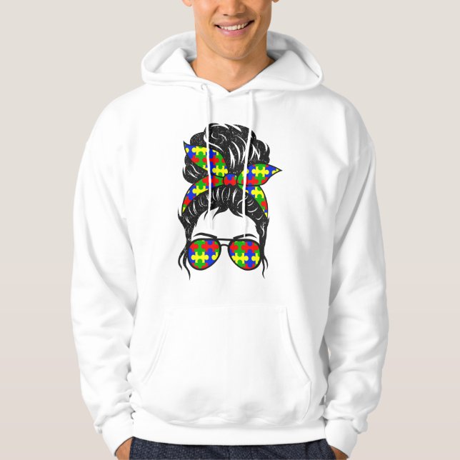 Moletom Óculos de Sol Autismo Conscientização Bandana Desa (Frente)