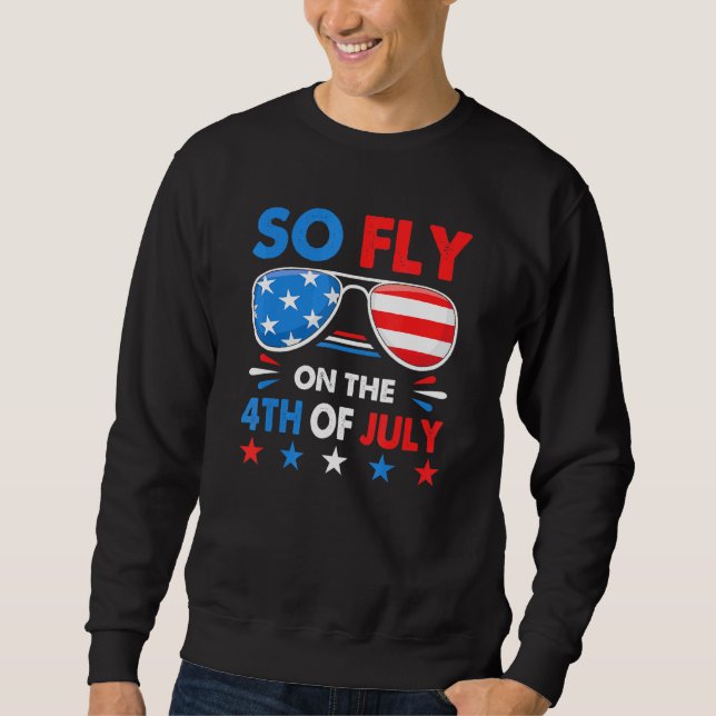 Moletom Óculos de Sol Bandeira Americana 4 de Julho So Fly (Frente)