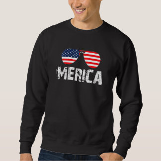 Moletom Óculos de sol com bandeira americana Merica 4 de j