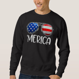 Moletom Óculos de sol com bandeira americana Merica 4 de j