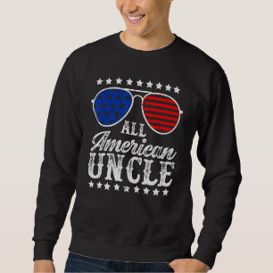 Moletom Óculos de sol do Tio Americano Engraçado EUA 4 de