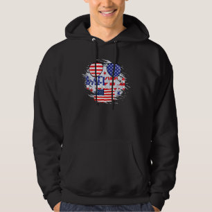 Moletom Óculos de Sol Merica 4 de Julho Patriótico Bandeir