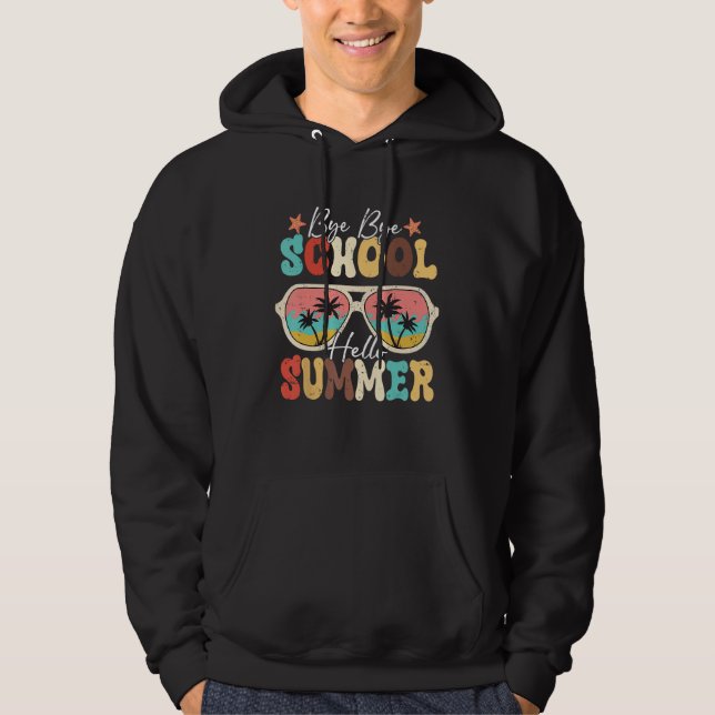 Moletom Óculos de Sol Tchau Tchau Escola Olá Verão Último  (Frente)