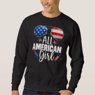 Moletom Óculos De Sol Toda Garota Americana 4 De Julho Fil