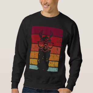 Moletom Óculos Llama Estilo Retro Alpaca Llama Vicuña Lami