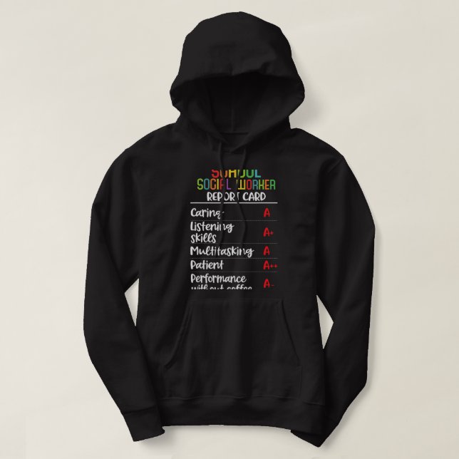Moletom Oferta de Cartão de Relatório de assistente social (Frente do Design)