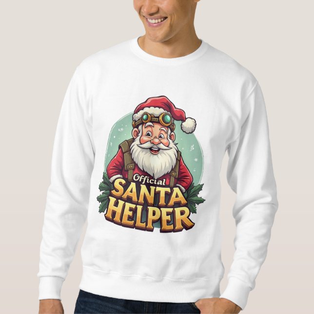 Moletom Official Santa Helper Sweatshirt Funny Christmas (Frente)