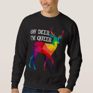 Moletom Oh Deer, sou o Queer Lgbt Rainbow Deer Orgulho gay