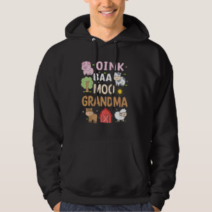 Moletom Oink Baa Moo Vovó Barnyard Fazenda segundo anivers