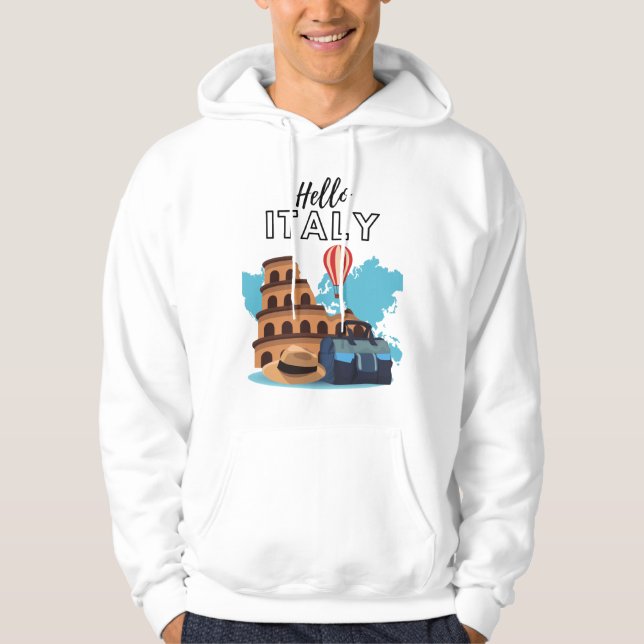Moletom Olá Itália Hoodie (Frente)