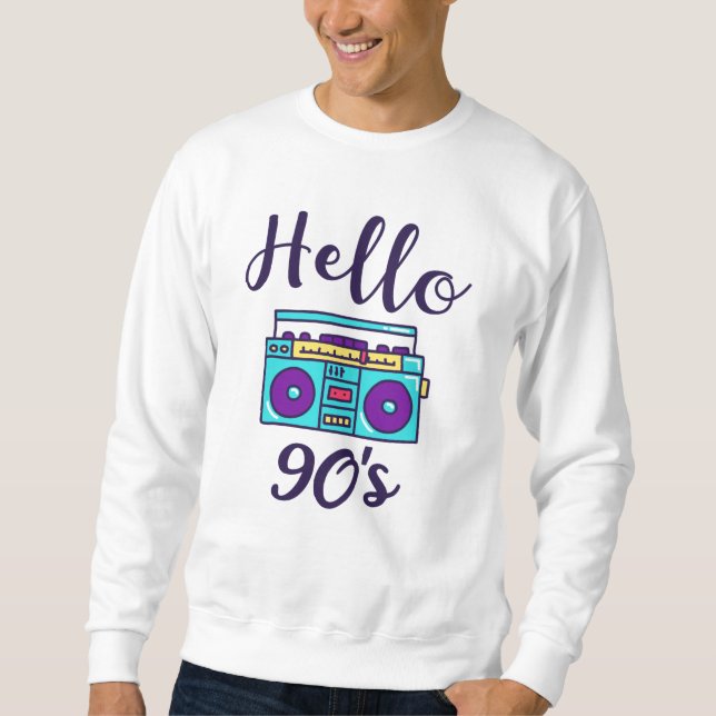 Moletom Olá reprodutor de cassete de rádio dos anos 90 (Frente)