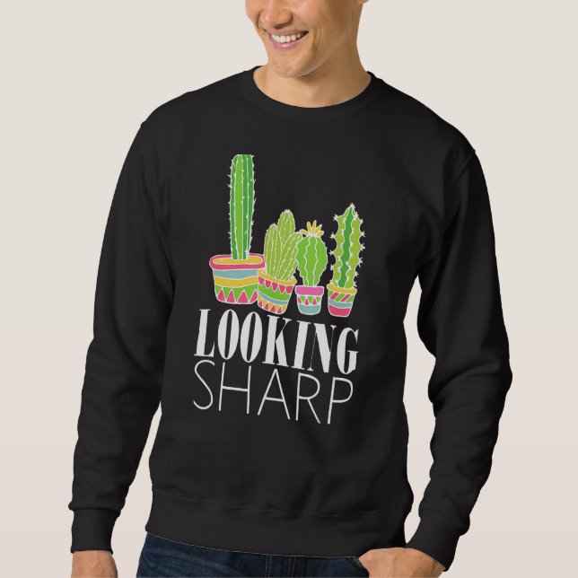 Moletom Olhando Para O Cactus Sharp Para Homens Mulheres F (Frente)