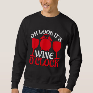 Moletom Olhe É Hora do Vinho Gráfico Cálice de Vinho