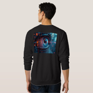 Moletom Olho Quântico homens camisola preta costas
