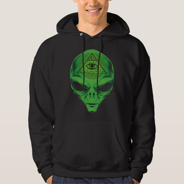 Moletom Olho que Tudo Vê Alien Illuminati Estilo Gráfico (Frente)