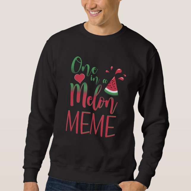 Moletom One in a Melon Meme Matching Family Watermelon Par (Frente)