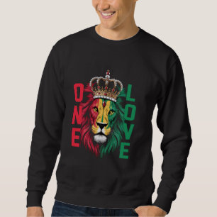 Moletom One Love Rasta Lion Jamaican Orgae Reggae African
