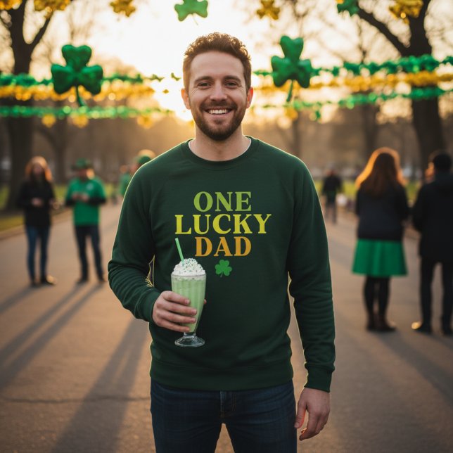 Moletom One Lucky Dad | St. Patrick's Day Dad Gift (Criador carregado)