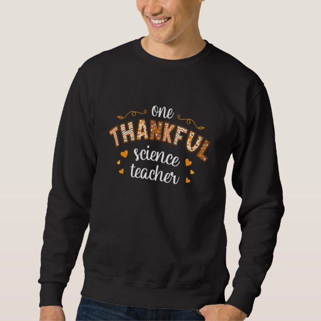 Moletom One Thankful Science Teacher Autumn Fall for Schoo (Frente)