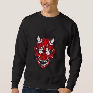 Moletom Oni Japonês Demon Mask Design