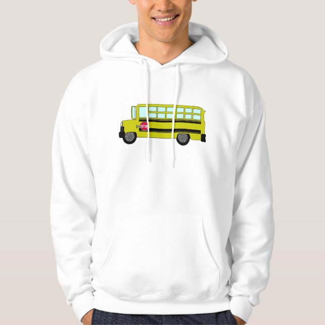 Moletom Ônibus Escolar Amarelo com Placa de Parada (Frente)