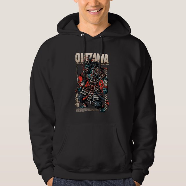 Moletom Onizawa Samurai Funny Gift for Youths, Boys, Men a (Frente)