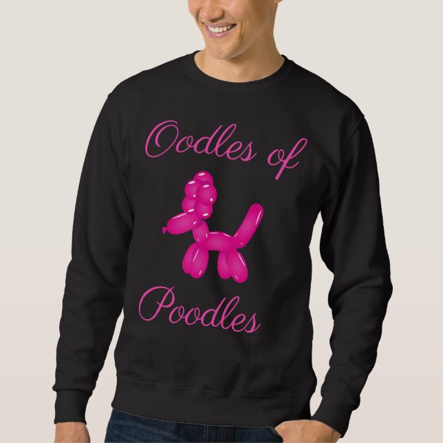 Moletom Oodles De Poodles De Poodle Cor-De-Rosa (Frente)
