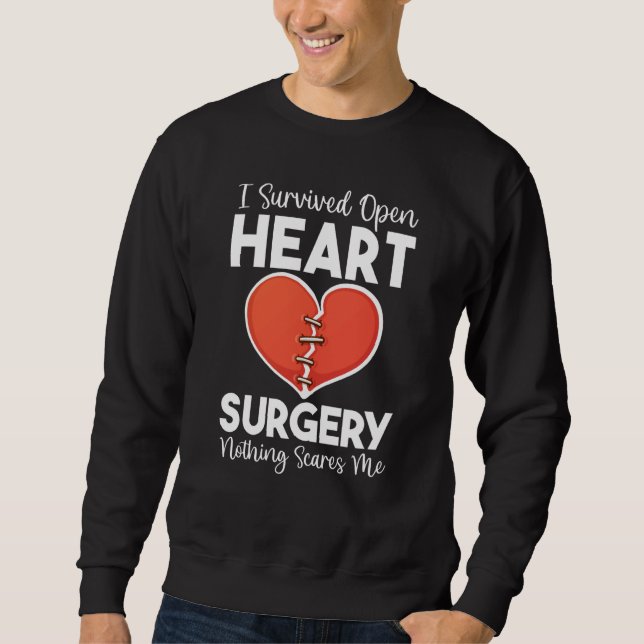 Moletom Open Heart Surgery Transplant Nothing Scares Heart (Frente)