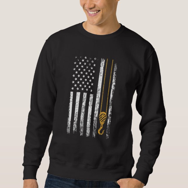 Moletom Operador Crane American Flag (Frente)