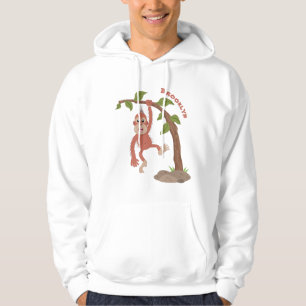 Moletom Óptica de desenho animado de orangotango, um beb