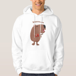 Moletom Óptica desenho animado de capybara ukulele
