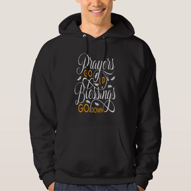 Moletom Orações Sobem Bênçãos Descem Jesus Cristo Deus Q (Frente)