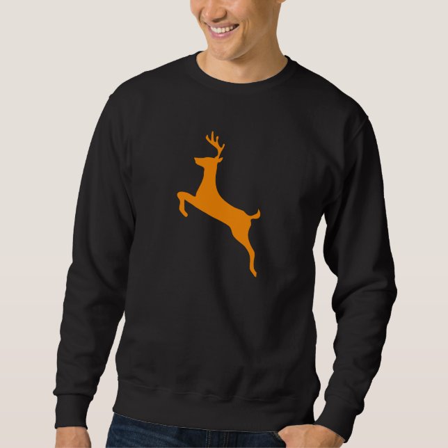 Moletom Orange Deer Silhouette (Frente)