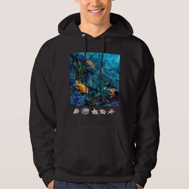 MOLETOM ORANGE FISH BLUE OCEAN HOODIE (Frente)